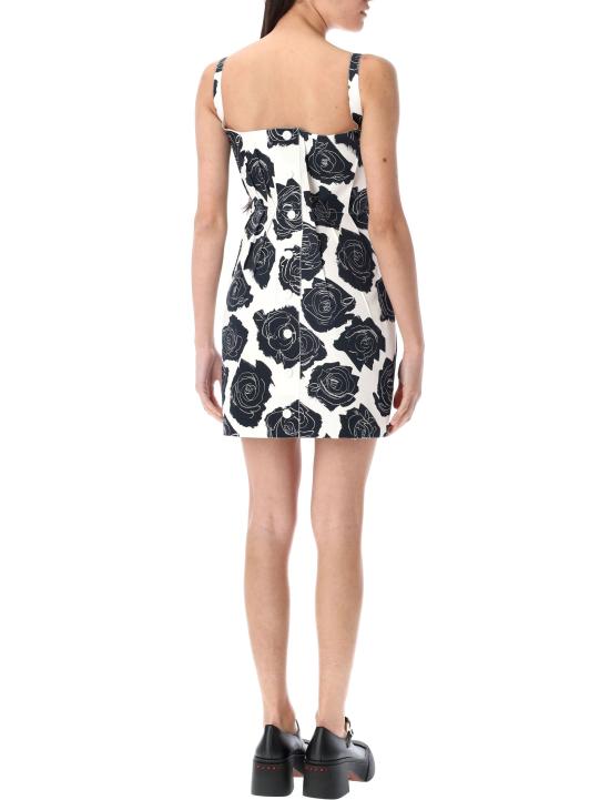 25SS 마르니 숏 원피스 25PABMA1417A0UTC537 LUW01 WHITE BLACK ROSE - MARNI