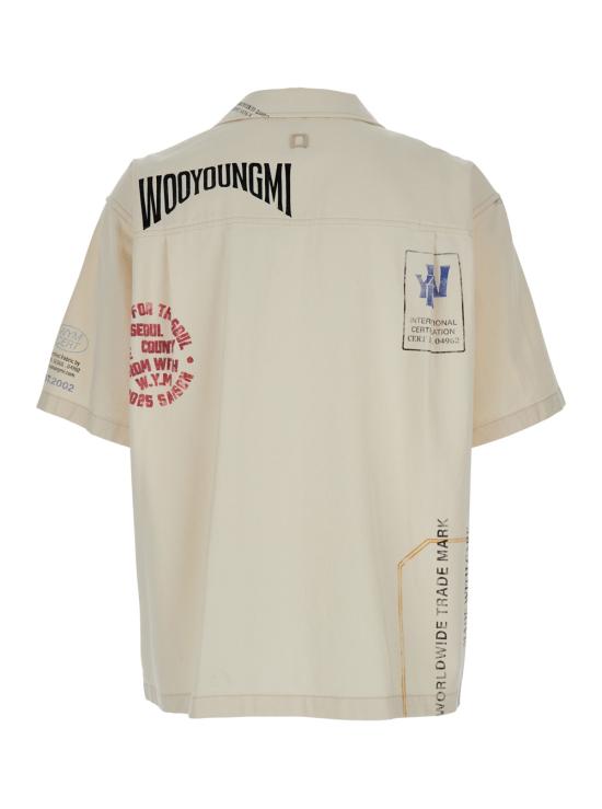 25SS 우영미 반팔 셔츠 W251SH22976E Beige - WOOYOUNGMI