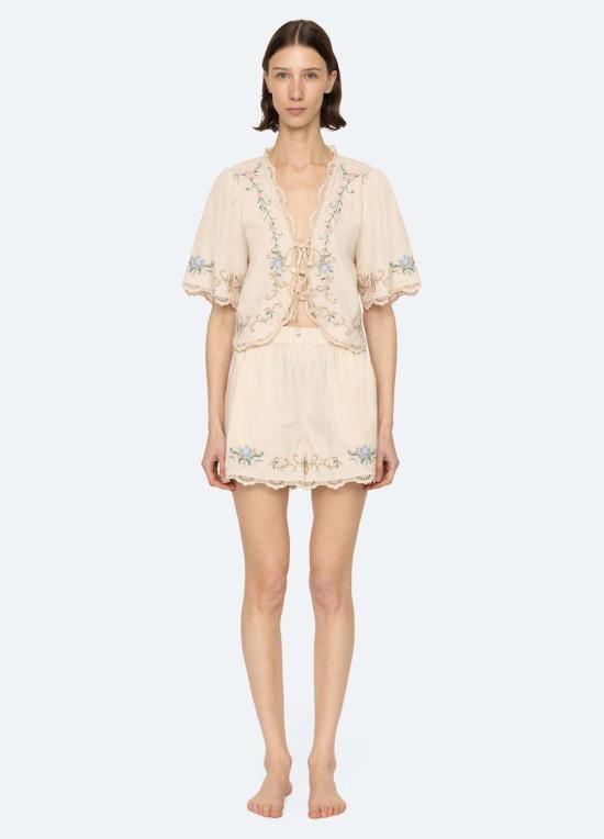  씨뉴욕 언더웨어 씨 나이 에드위나 피제이 숏셋 크림 - SEA NY