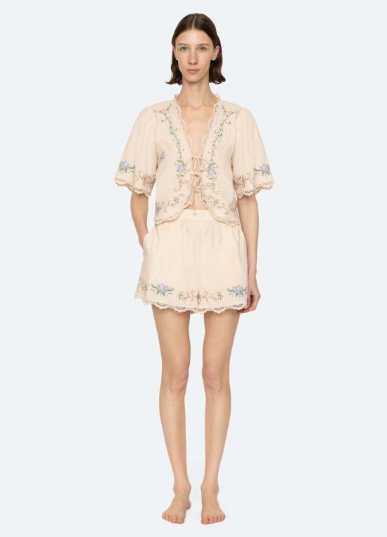  씨뉴욕 언더웨어 씨 나이 에드위나 피제이 숏셋 크림 - SEA NY