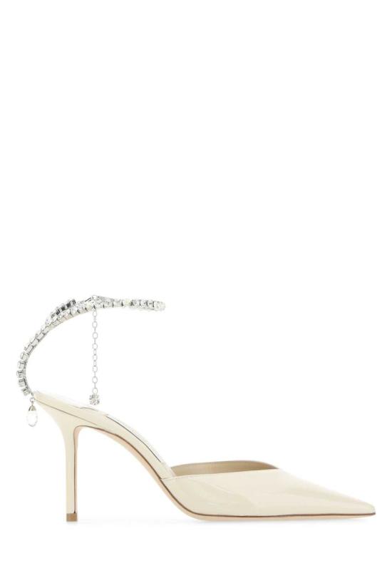 25FW 지미추 드레스 슈즈 SAEDA85BOB LINENCRYSTAL BEIGE O TAN