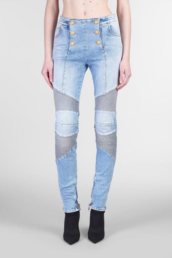 25SS 발망 데님 팬츠 418748 EF0MG035DF75 BLUE