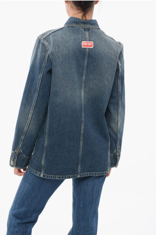  겐조 코트 FD52DV232 6B2 DD Blue - KENZO