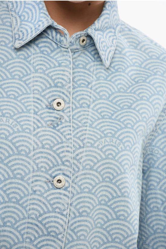  겐조 데님 자켓 FE52DV243 6K4 DT Light blue - KENZO