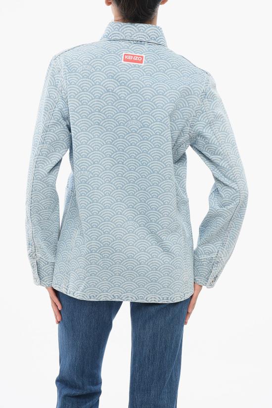  겐조 데님 자켓 FE52DV243 6K4 DT Light blue - KENZO