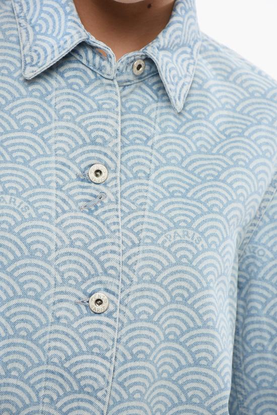  겐조 데님 자켓 FE52DV243 6K4 DT Light blue - KENZO