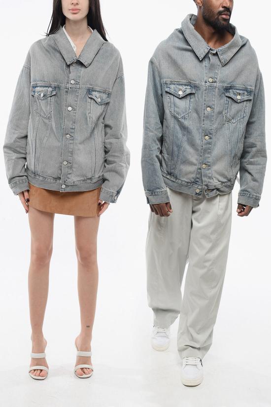  발렌시아가 데님 자켓 786638 TQW55 6379 Light blue