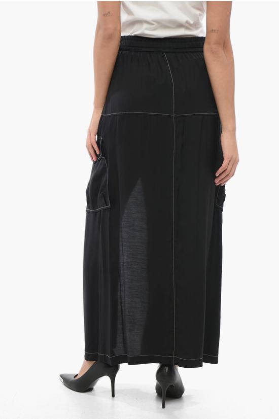  핑코 롱 스커트 103564A1WUZ99 Black - PINKO