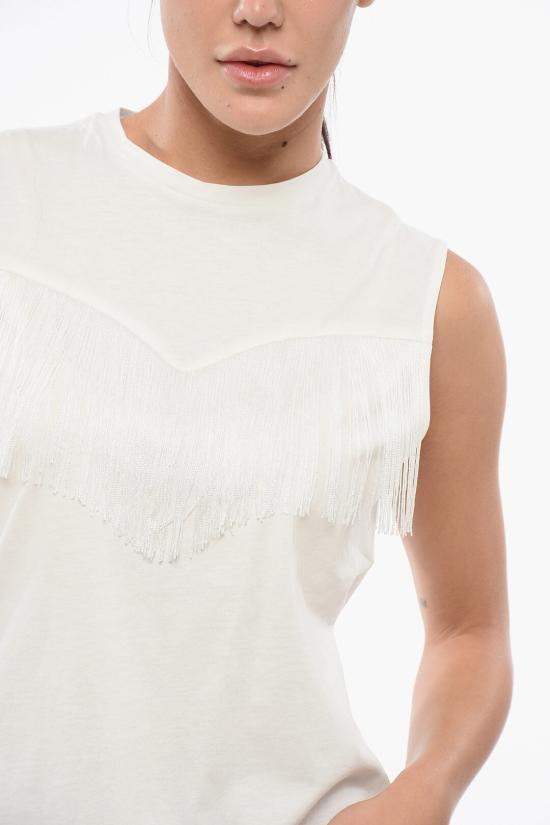  핑코 민소매 티셔츠 103726A1XSZ05 White - PINKO