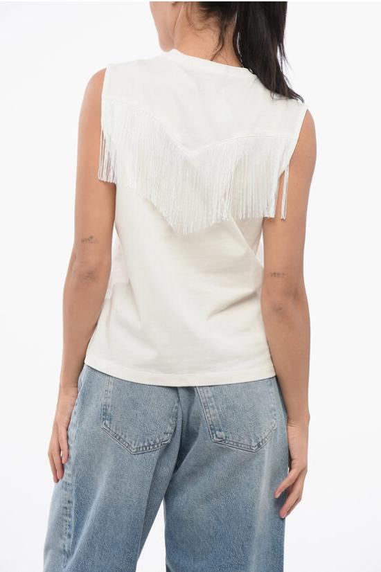  핑코 민소매 티셔츠 103726A1XSZ05 White - PINKO