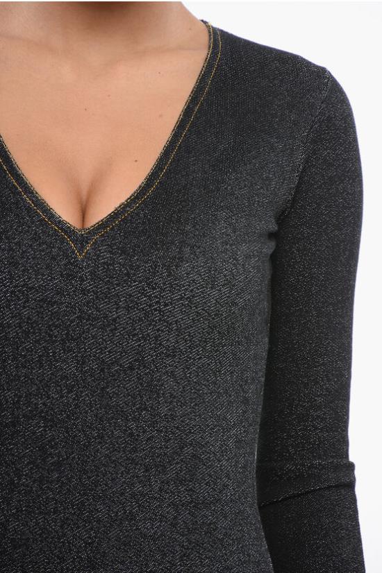  알라이아 바디수트 티셔츠 AA9B02354M824 0 991 Blue - ALAIA