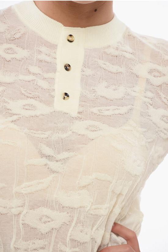  보테가베네타 스웨터 772544V3MM0 9071 White - BOTTEGA VENETA