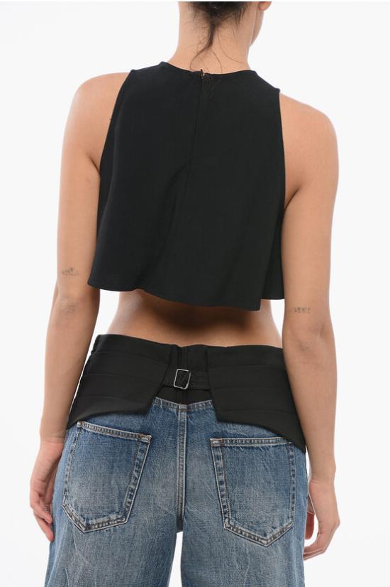  아미 민소매 티셔츠 FTP318 AC0009 001 Black - AMI