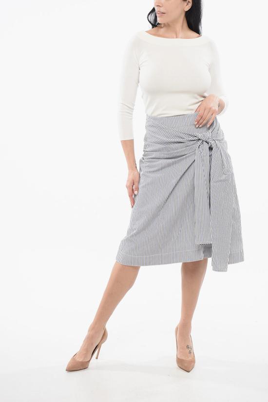  보테가베네타 롱 스커트 786369V3ZC04012 Blue - BOTTEGA VENETA