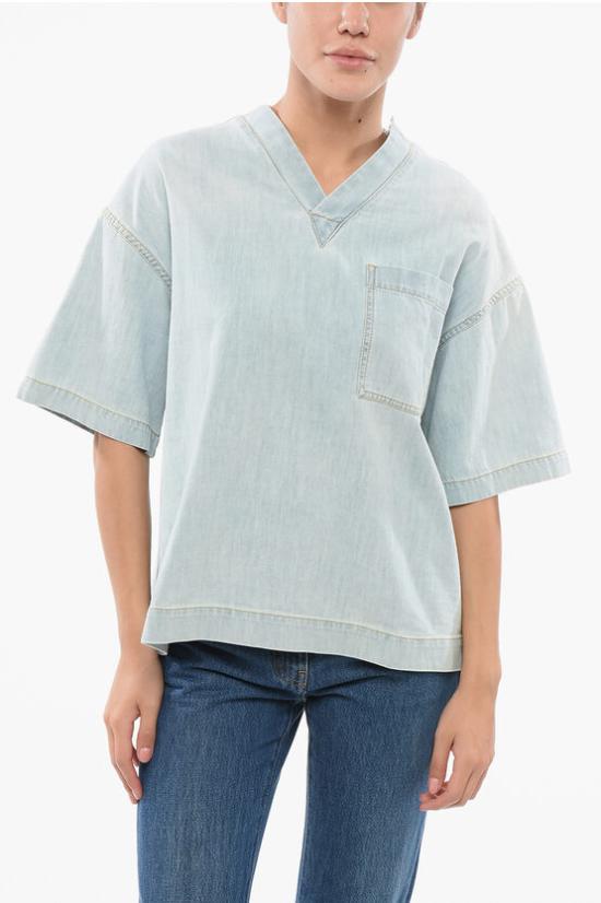  보테가베네타 블라우스 774676 V3N60 4946 Light blue