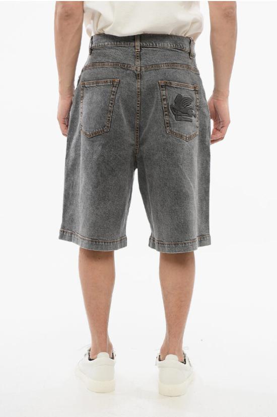  에트로 데님 숏팬츠 MRNG0001 AD207 N0035 Gray - ETRO