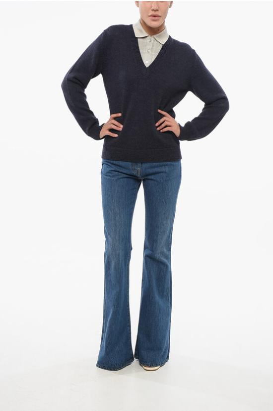  로에베 스웨터 S540Y14KEQ 0 NAVY GREY Blue - LOEWE