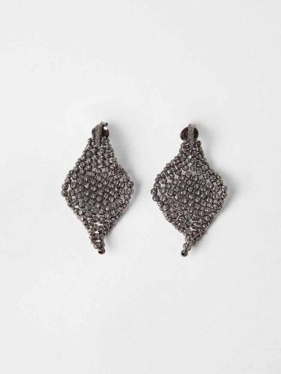  브루넬로 쿠치넬리 이어링 MORW9LA07C044 Black - BRUNELLO CUCINELLI