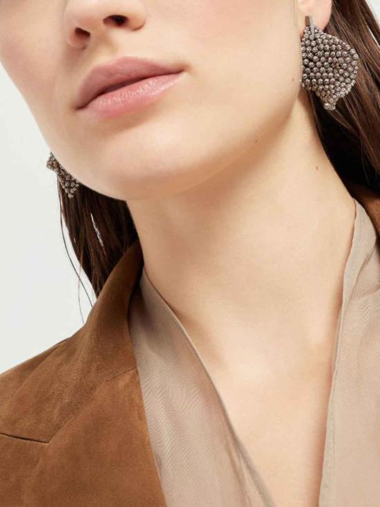  브루넬로 쿠치넬리 이어링 MORW9LA07C044 Black - BRUNELLO CUCINELLI