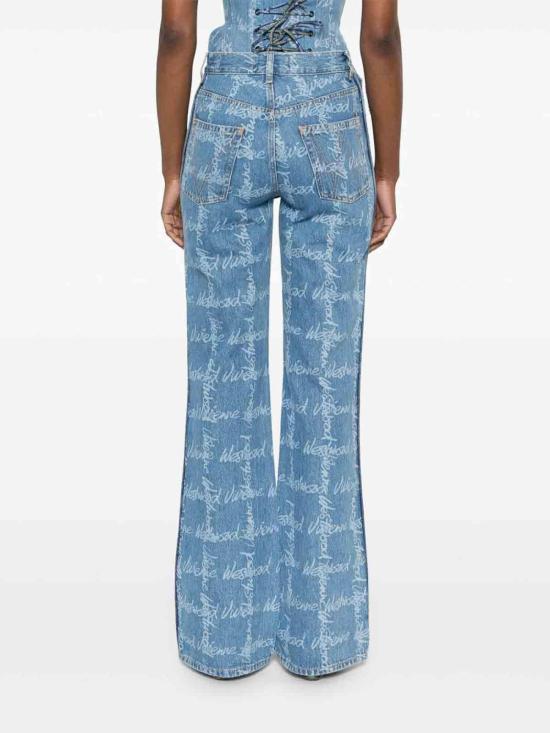  비비안웨스트우드 스트레이트 팬츠 1902002BW014IK306 Blue - VIVIENNE WESTWOOD