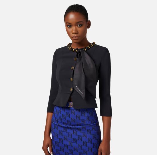  엘리자베타프랜치 자켓 GIT7041E2 110 Black - ELISABETTA FRANCHI