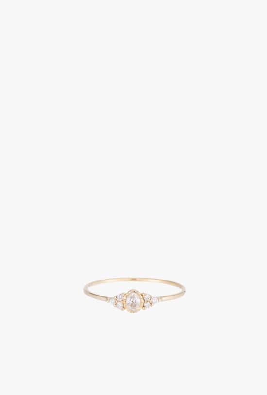  제니 권 디자인스 반지 제니 권, 오벌 다이아몬드 클러스터 위스퍼 링 디자인