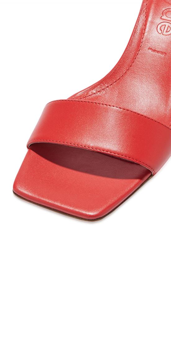  에이드 뮬/슬리퍼 Aeydē Ilvy 가죽 뮬 레드 - AEYDE