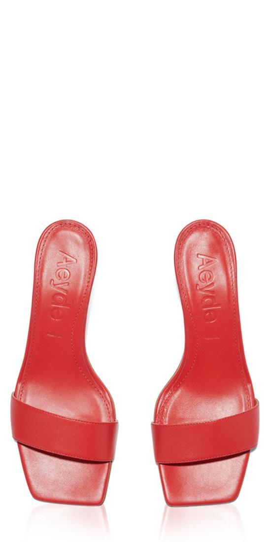  에이드 뮬/슬리퍼 Aeydē Ilvy 가죽 뮬 레드 - AEYDE