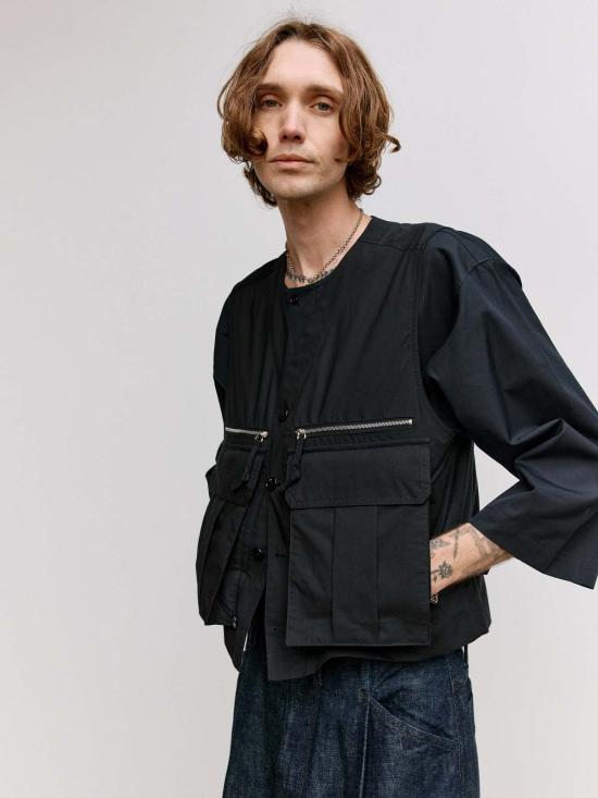  르메르 자켓 테크니컬 질레 블랙 - LEMAIRE