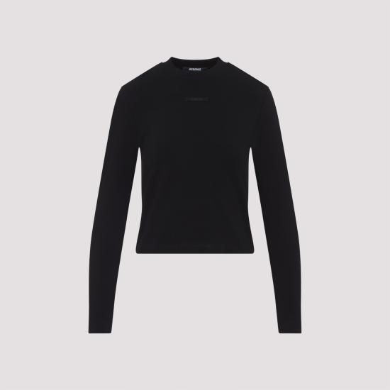 25SS 자크뮈스 긴팔 티셔츠 24E241JS155 2031 990 BLACK - JACQUEMUS