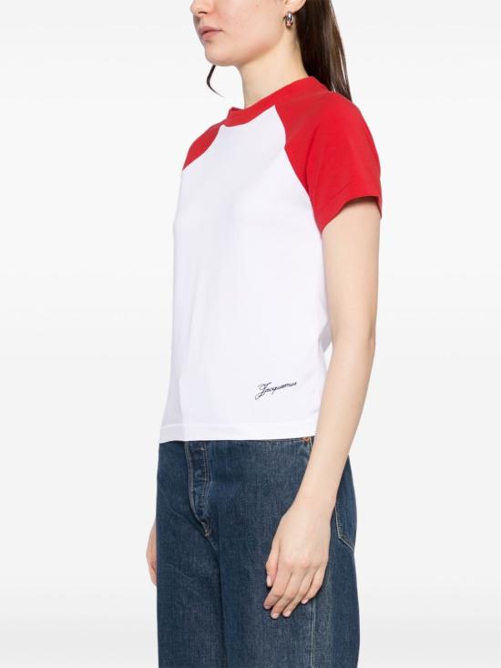 25SS 자크뮈스 반팔 티셔츠 251JS205 2031 040 MULTI RED - JACQUEMUS