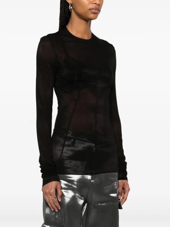 25SS 릭 오웬스 긴팔 티셔츠 RO01E7265 BZ 09 BLACK - RICK OWENS