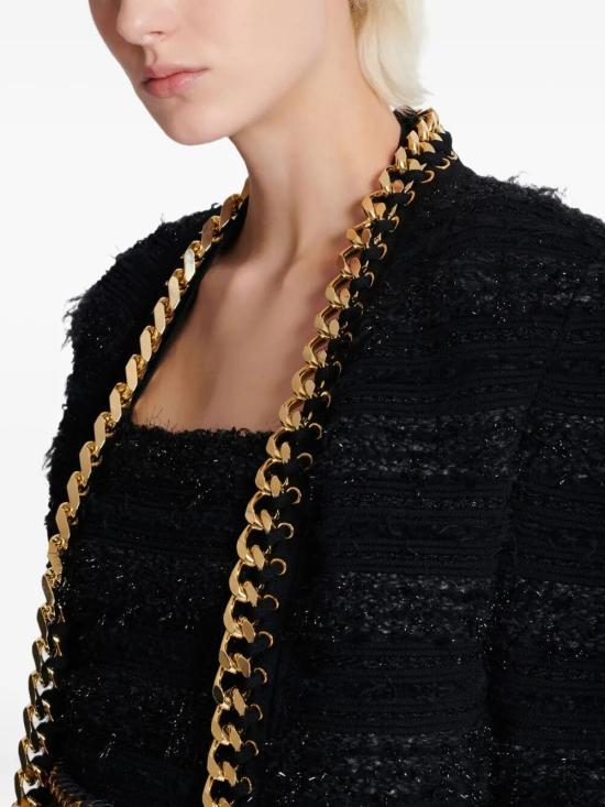 25SS 발망 자켓 EF0SK256KI46 EAD BLACK GOLD - BALMAIN