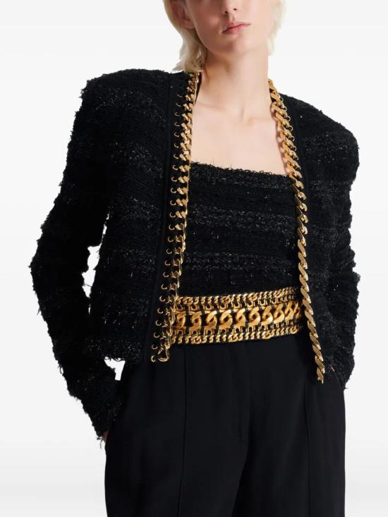 25SS 발망 자켓 EF0SK256KI46 EAD BLACK GOLD - BALMAIN