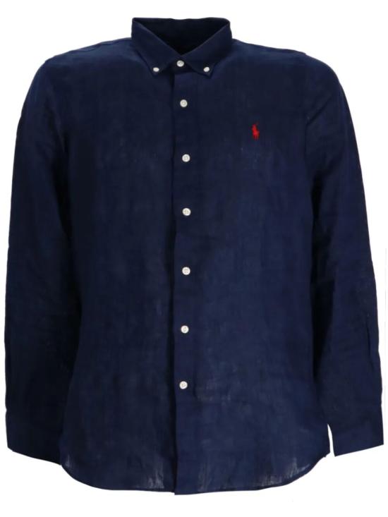  폴로 랄프로렌 커스텀 핏 리넨 셔츠 710 966294 006 NEWPORT NAVY