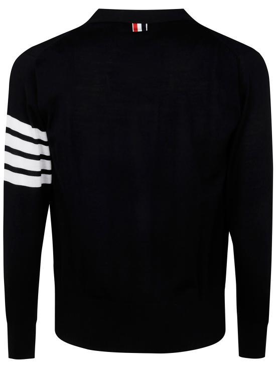 25FW 톰브라운 4바 서스테이너블 파인 메리노 울 클래식 가디건 MKC002A Y1014 097 001 BLACK - THOM BROWNE