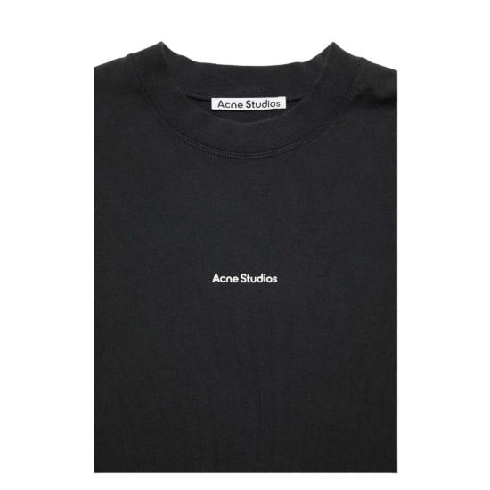  아크네 스튜디오 긴팔 티셔츠 Acne Studios 로고  블랙 - ACNE STUDIOS