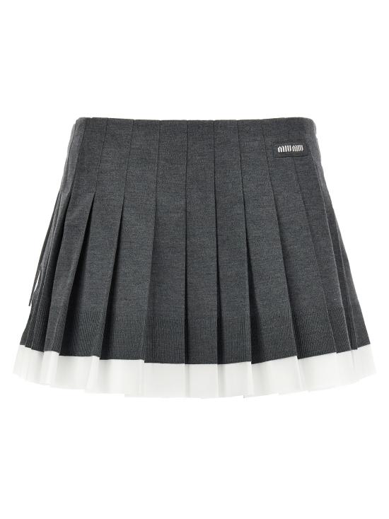 25SS 미우미우 숏 스커트 MG2333SOOO15Q9F0I13 Gray