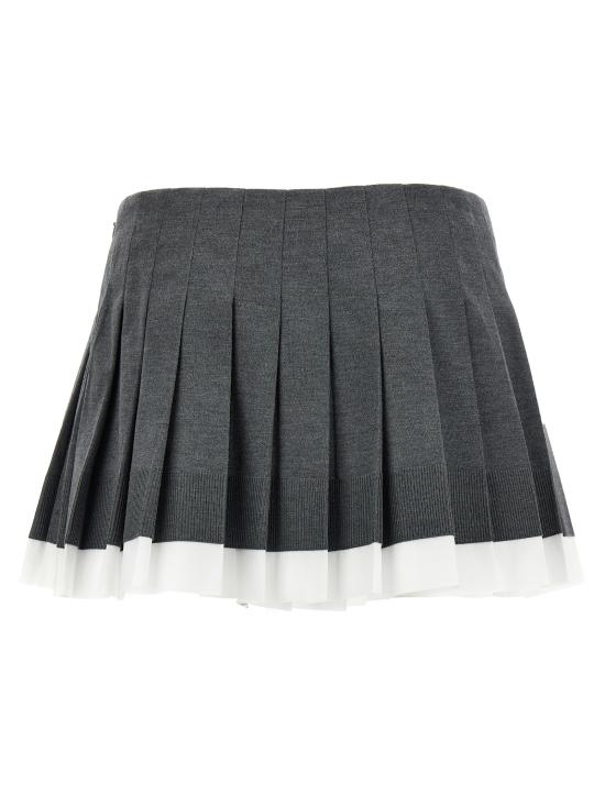 25SS 미우미우 숏 스커트 MG2333SOOO15Q9F0I13 Gray - MIU MIU