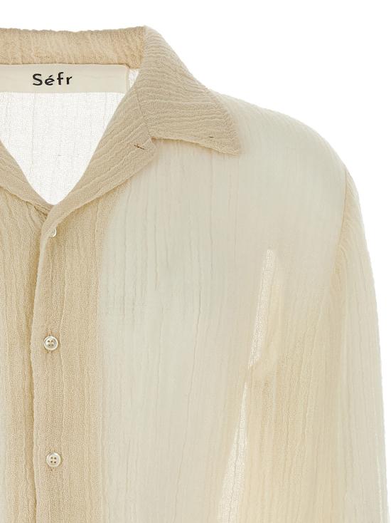 25SS 세퍼 긴팔 셔츠 MSS25JAGOUOLDWHITEPLEAT Beige - SEFR