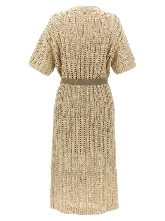 25SS 브루넬로 쿠치넬리 미디 원피스 MEA393A90CLY85 Beige - BRUNELLO CUCINELLI