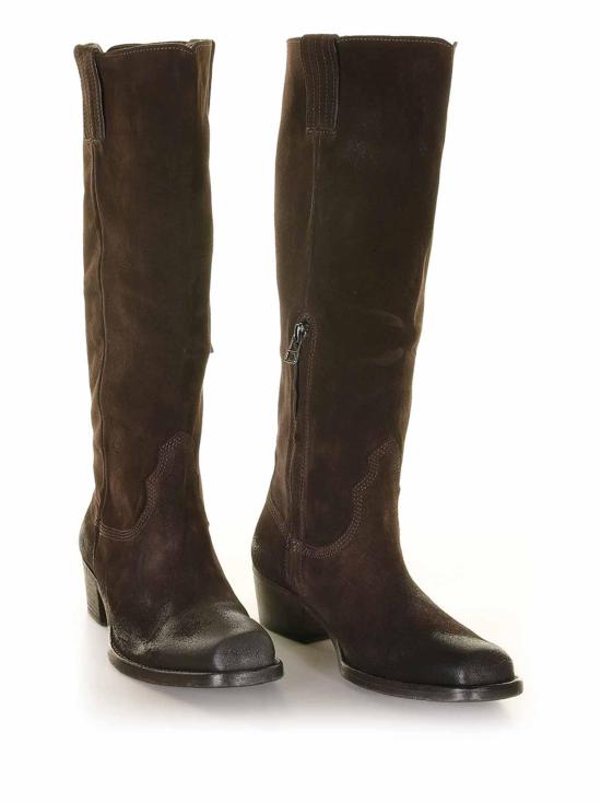  킵 부츠 7758CAM01CAMOSCIOTMORO DARK BROWN - KEEP