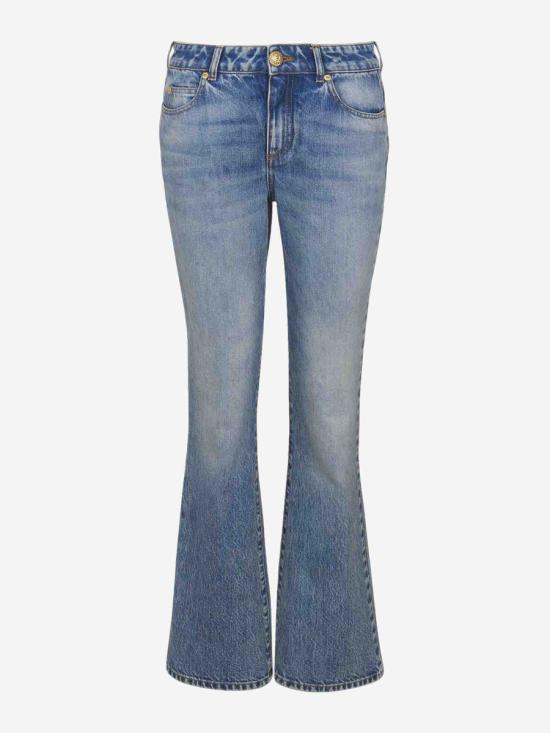 25SS 발망 데님 팬츠 EF1MJ130DF24EF1MJ130DF24 6FFBleu Jean DENIM LIGHT BLUE