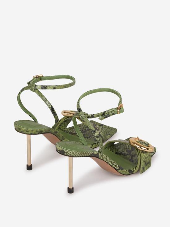 24FW 자크뮈스 샌들 24H241FO078 4308100 LAMBSKIN 100 CALFSKIN 100 CALFSKIN 550GREEN - JACQUEMUS