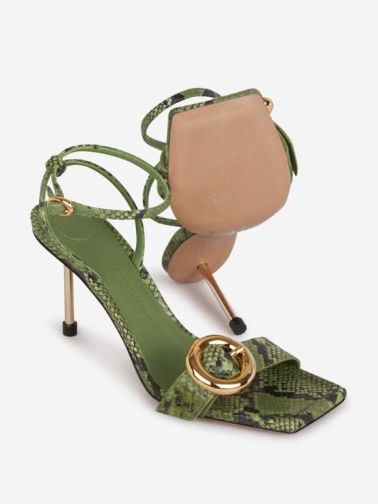 24FW 자크뮈스 샌들 24H241FO078 4308100 LAMBSKIN 100 CALFSKIN 100 CALFSKIN 550GREEN - JACQUEMUS