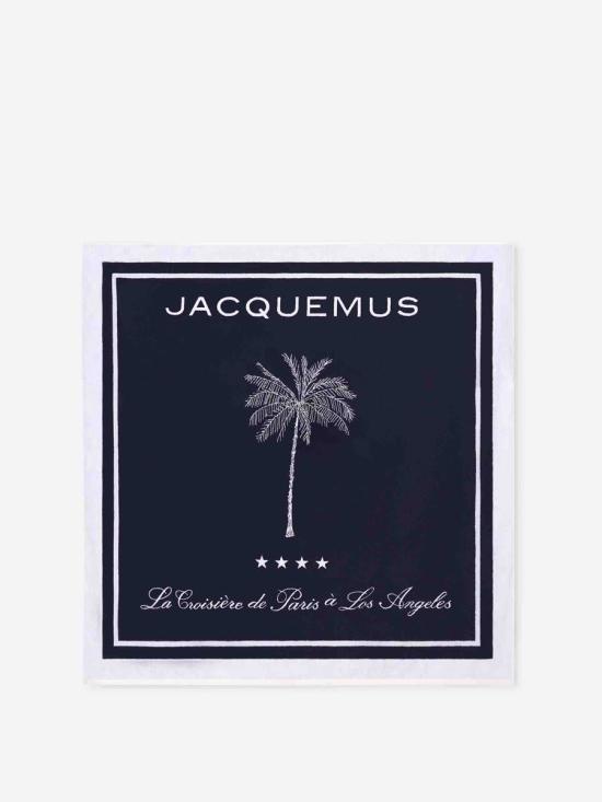 25SS 자크뮈스 스윔팬츠 255AC737 6008100 COTON 1JAPALM TREE WHITE NAVY BLUE - JACQUEMUS