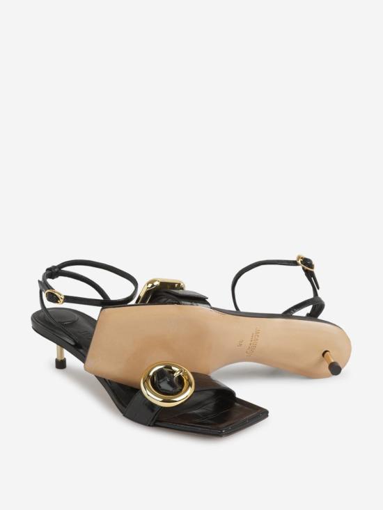 24FW 자크뮈스 샌들 24H243FO145 4301100 LAMBSKIN 100 CALFSKIN 100 CALFSKIN 990BLACK Black - JACQUEMUS