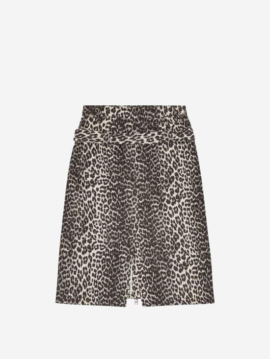 25SS 가니 의류 W0236Cotton tweed 943Leopard Multicolor - GANNI