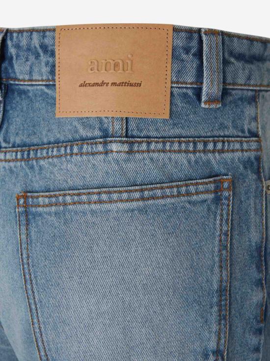 25SS 아미 데님 팬츠 FTR031 DE0046Denim 480Used Blue DENIM DARK BLUE - AMI
