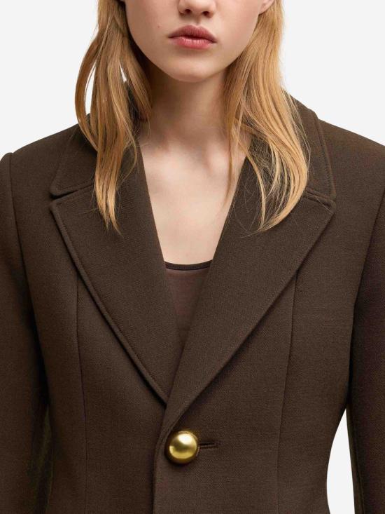 24FW 아미 아우터 FBV612 WV0051100 VIRGIN WOOL 221DARK COFFEE Brown - AMI